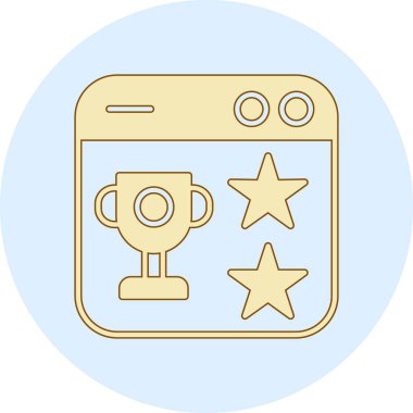 Ödül kabı vektör simgesi modern basit vektör illüstrasyonu