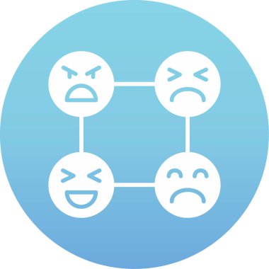 kızgın emoji simgesi vektör illüstrasyonu