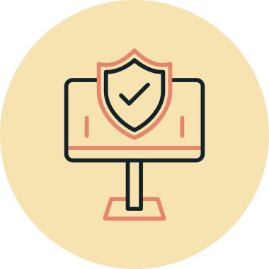 Internet güvenlik simge vektör çizim