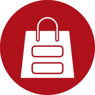 Alışveriş poşeti simgesi, vektör illüstrasyonu