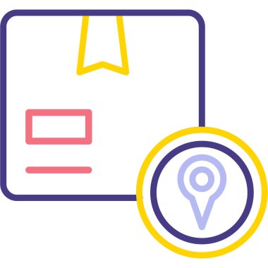 harita pin ikonu vektör illüstrasyonu