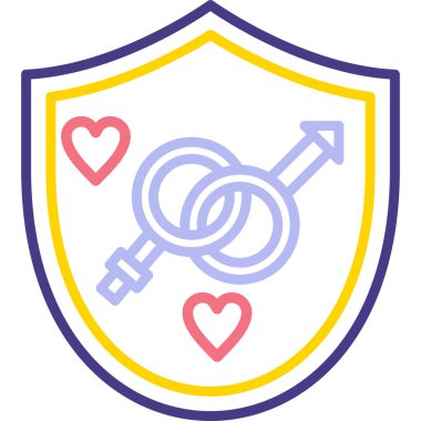 Bir kalp simgesinin vektör illüstrasyonu