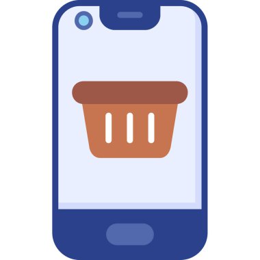 Cep telefonu. Web simgesi basit tasarım