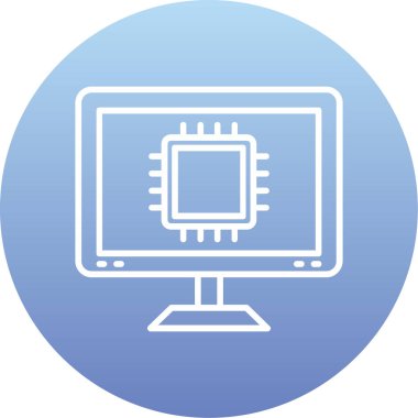 bilgisayar görüntüleme simgesi, vektör illüstrasyonu