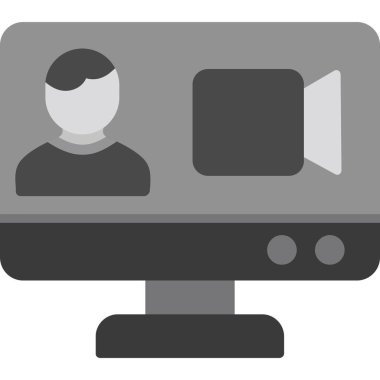 Video konferansı. Web simgesi