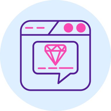 Mücevherler. Web simgesi basit illüstrasyon