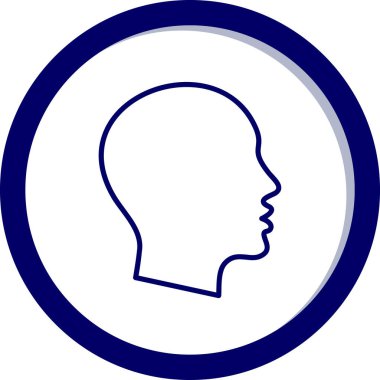 Kadın profili vektör simgesi