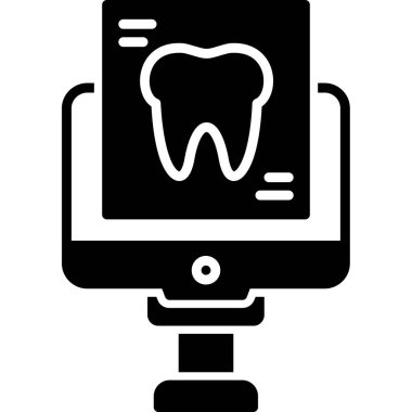 Diş simgesi, basit vektör illüstrasyonu