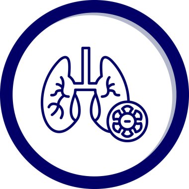 Ciğerler. Web simgesi basit illüstrasyon