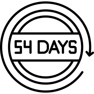 5 - 5 günde 5 günlük ikon - vektör illüstrasyonu