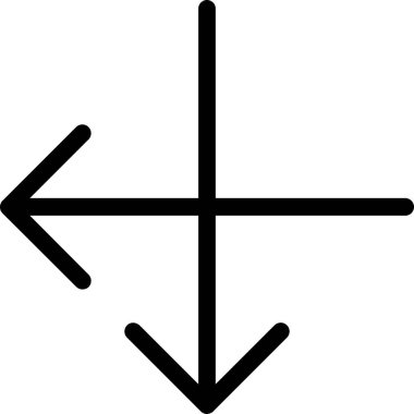 yön ok simgesi ana hat biçiminde