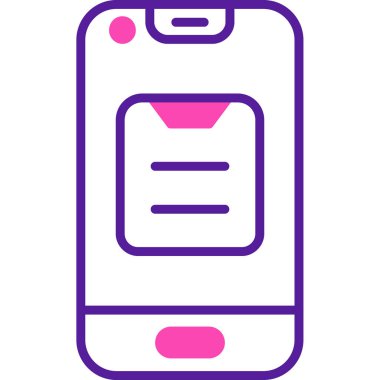 cep telefonu simgesi, basit tasarım vektör çizimi