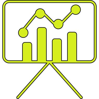 iş grafiği simgesi, modern vektör illüstrasyon tasarımı