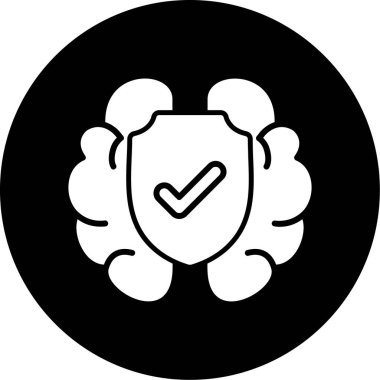 Çapraz işareti olan bir kalkanın vektör illüstrasyon simgesi