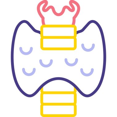 Diş simgesi, vektör illüstrasyonu basit tasarım