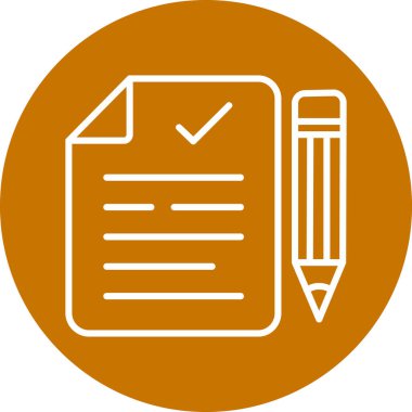 Kontrol listesi. Web simgesi basit illüstrasyon