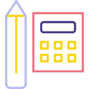 Hesap makinesi. Web simgesi basit illüstrasyon