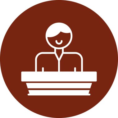 Konferans. Web simgesi basit illüstrasyon