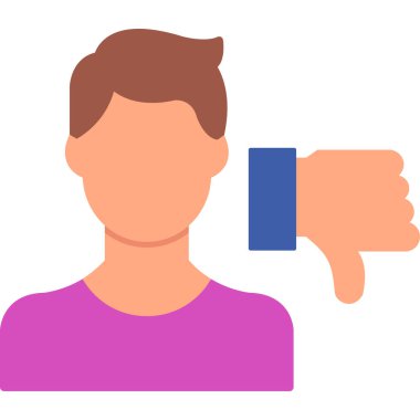 başparmak aşağı hareket vektör illüstrasyonu