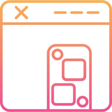 tarayıcı pencere simgesi, basit vektör illüstrasyonu