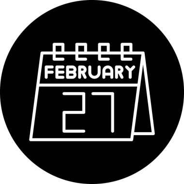 Takvim simgesi, vektör çizimi