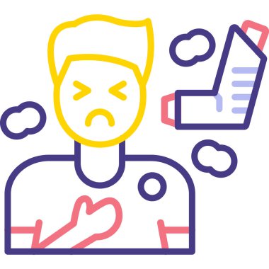 kalp ikonlu üzgün yüz