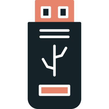 usb simge vektör illüstrasyonu