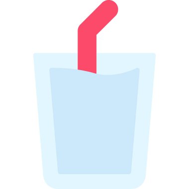 Su içeceğim. Web simgesi basit illüstrasyon