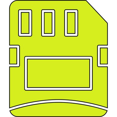 Çizgi film yeşil ve beyaz arabanın vektör çizimi