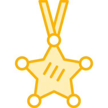 Madalya simgesi, vektör illüstrasyonu