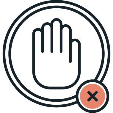 Haçlı el. Web simgesi basit illüstrasyon