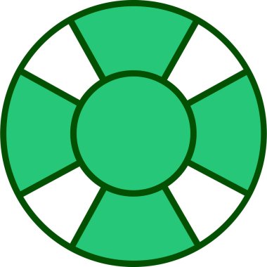 Yeşil ve mavi çiçeğin vektör çizimi