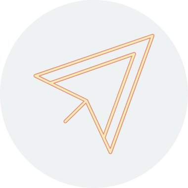 Eğilim biçimi izole edilmiş arkaplanda ok simgesi