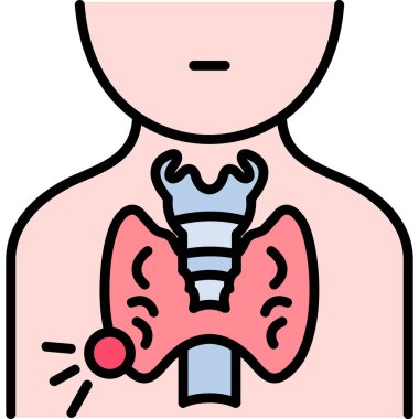 Ciğerler. Web simgesi basit illüstrasyon