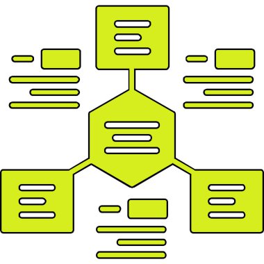 Bir ağ simgesinin vektör illüstrasyonu