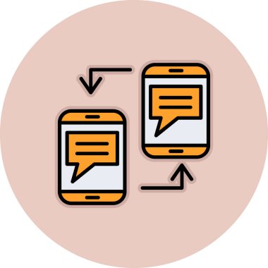 Cep telefonu. Web simgesi vektör illüstrasyonu