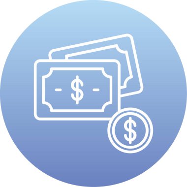 Dolar simgesi vektör illüstrasyonu