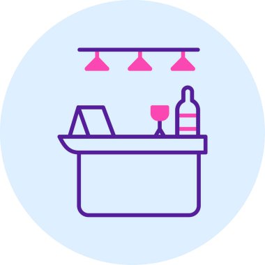 şarap camı vektör modern simge