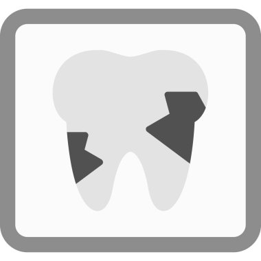 diş simgesi vektör illüstrasyonu