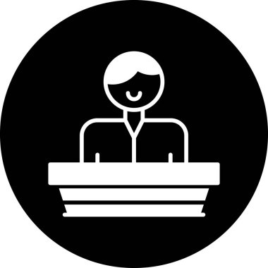 konferans ikonu vektör illüstrasyonu