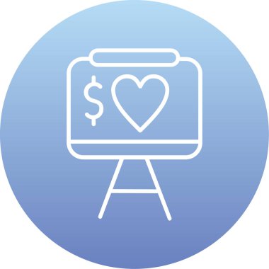 Bir kalp simgesinin vektör illüstrasyonu