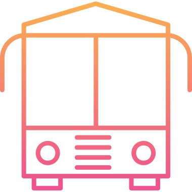 tren modern simge vektör illüstrasyonu