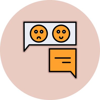 Bir mesajın basit vektör illüstrasyon simgesi