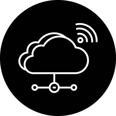 bulut hesaplama simgesi, vektör illüstrasyonu