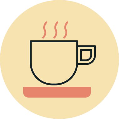 Çay. Web simgesi basit illüstrasyon
