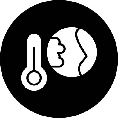 Modern b 'nin vektör illüstrasyonunda termometrenin eksik simgesi