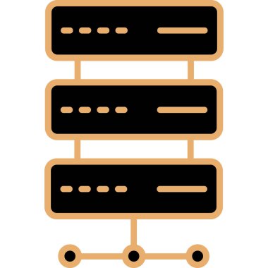 veritabanı sunucu simgesi. beyaz arkaplanda izole edilmiş web tasarımı için vektör simgesi sunan ana hat veritabanı