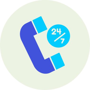 7 numaralı simge. düz dizayn