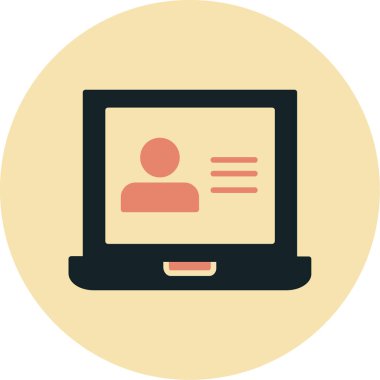 Bilgisayar. Web simgesi basit illüstrasyon