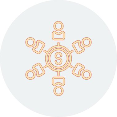 Bir kar tanesi simgesinin vektör çizimi